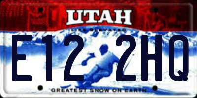 UT license plate E122HQ