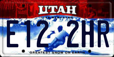 UT license plate E122HR