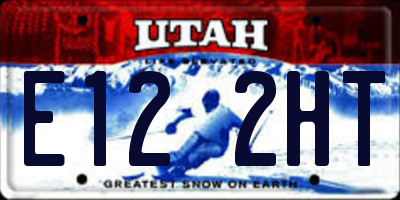 UT license plate E122HT