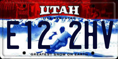 UT license plate E122HV