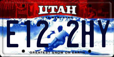 UT license plate E122HY