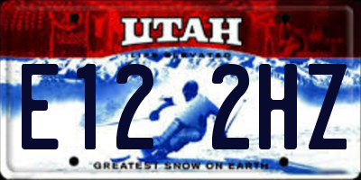 UT license plate E122HZ