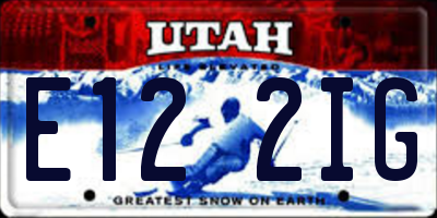UT license plate E122IG