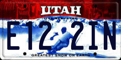 UT license plate E122IN
