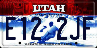 UT license plate E122JF