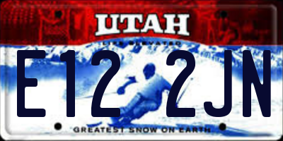 UT license plate E122JN