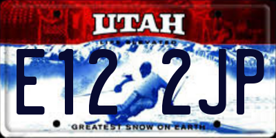 UT license plate E122JP