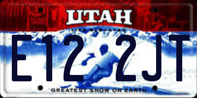UT license plate E122JT