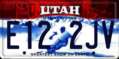 UT license plate E122JV