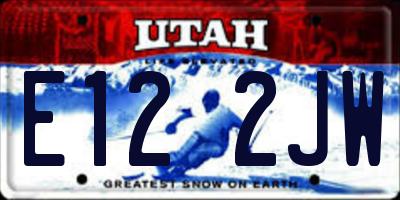 UT license plate E122JW