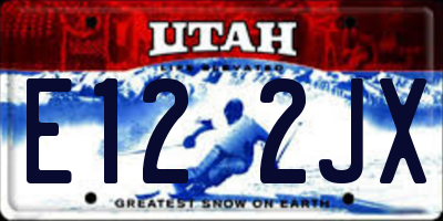 UT license plate E122JX
