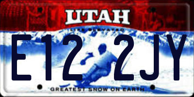 UT license plate E122JY