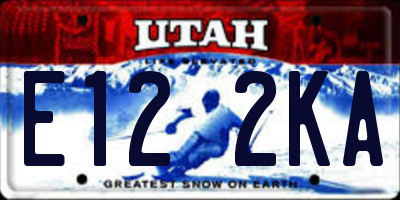 UT license plate E122KA