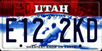 UT license plate E122KD
