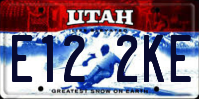 UT license plate E122KE