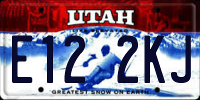 UT license plate E122KJ