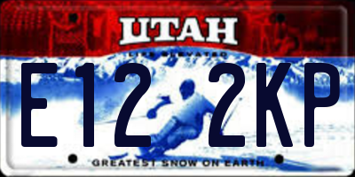 UT license plate E122KP