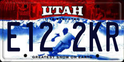 UT license plate E122KR