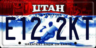 UT license plate E122KT