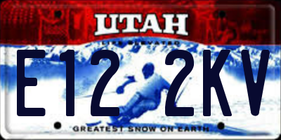 UT license plate E122KV