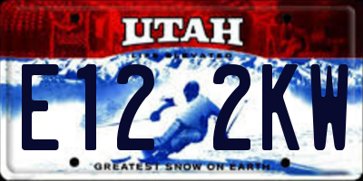 UT license plate E122KW
