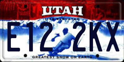 UT license plate E122KX