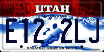 UT license plate E122LJ