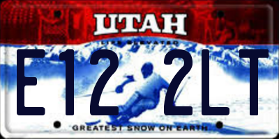 UT license plate E122LT