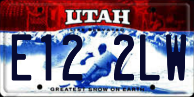 UT license plate E122LW