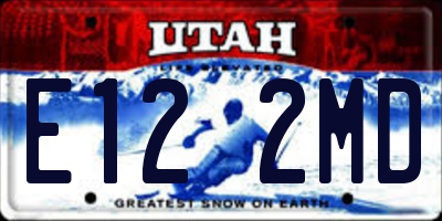 UT license plate E122MD