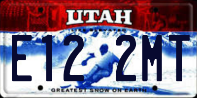 UT license plate E122MT