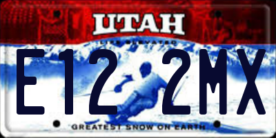 UT license plate E122MX