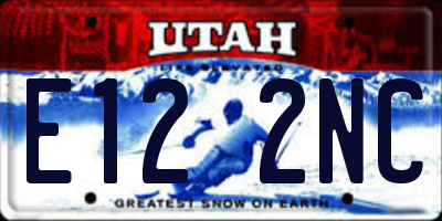 UT license plate E122NC