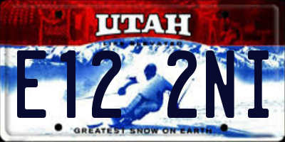 UT license plate E122NI