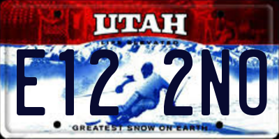 UT license plate E122NO