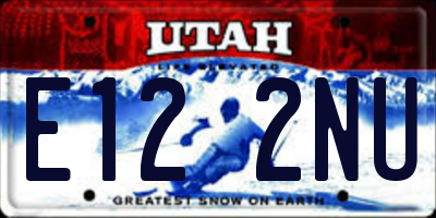 UT license plate E122NU