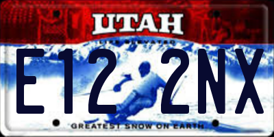 UT license plate E122NX