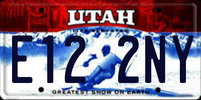 UT license plate E122NY