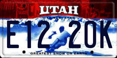 UT license plate E122OK