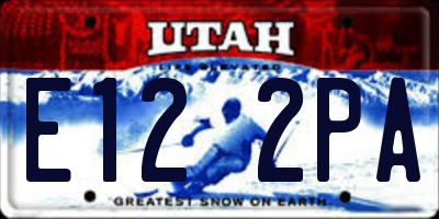 UT license plate E122PA