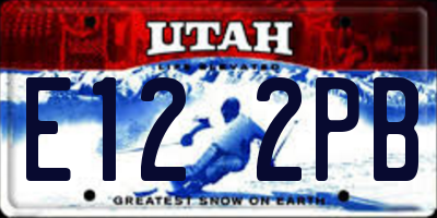 UT license plate E122PB