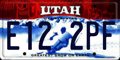 UT license plate E122PF