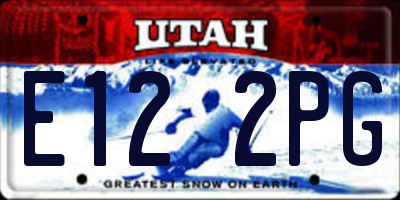 UT license plate E122PG