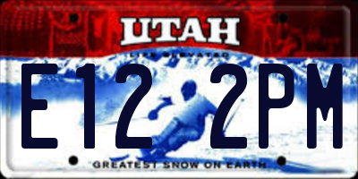 UT license plate E122PM