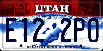 UT license plate E122PO