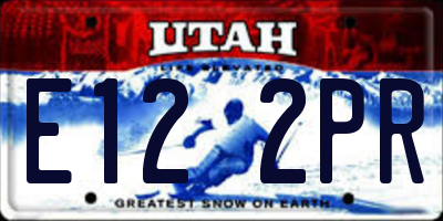 UT license plate E122PR