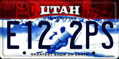 UT license plate E122PS