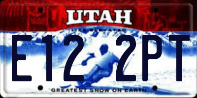 UT license plate E122PT