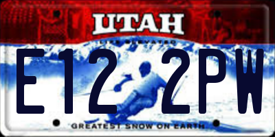 UT license plate E122PW