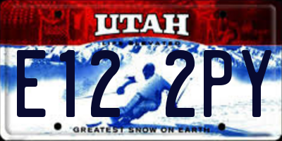 UT license plate E122PY